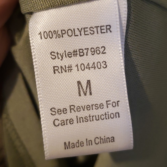 Army Green Shift Dress w/ Brass Studded Shoulders - Picture 6 of 7